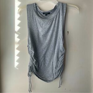 Grey Ruched Top